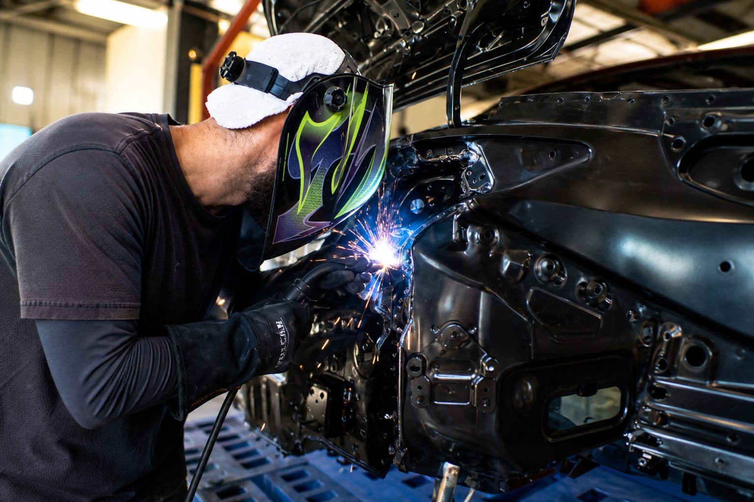 Speedeezz Auto Finish frame straightening and structural collision repair in Fort Myers