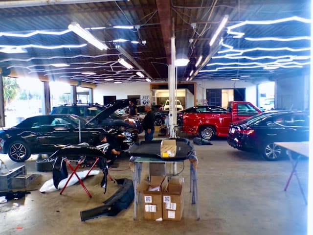 Speedeezz Auto Finish auto body shop floor in Fort Myers, FL