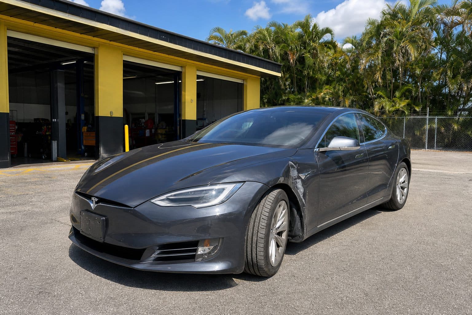 Tesla Collision Repair in Fort Myers, FL Tesla Collision Repair in Fort Myers, FL — Speedeezz Auto Finish Tesla collision damage assessment in Fort Myers